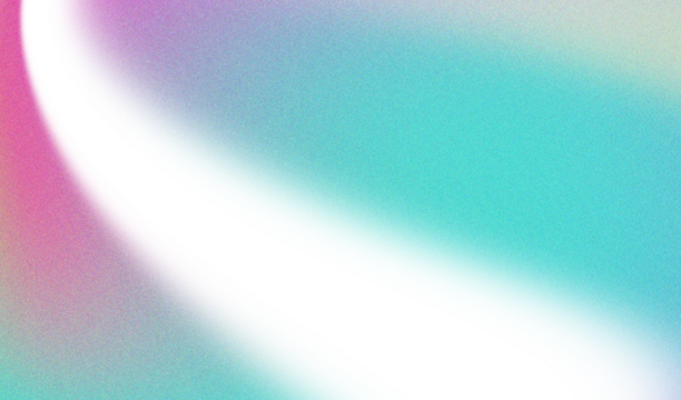 Abstract gradient swirl with speckled texture and vibrant pink to teal colors isolated on transparent background