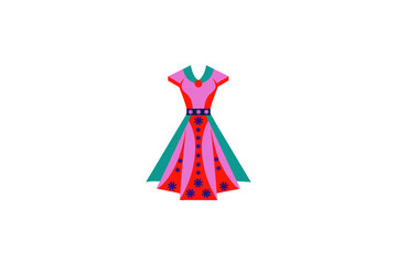 ladies dress on white background