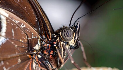 Close-up butterfly face