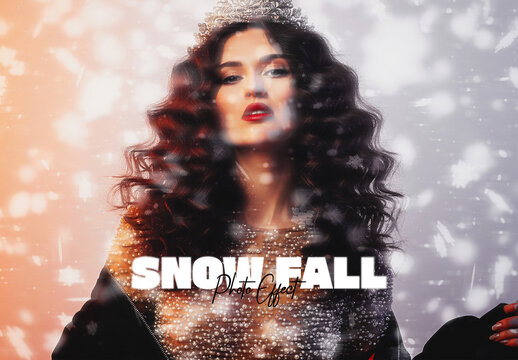 Snowfall Photo Effect Template