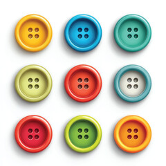 set of buttons