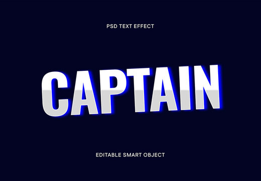 Blue And White Sport Strong Font Text Effect