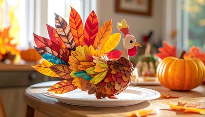 Thanksgiving decorative figurine on a table