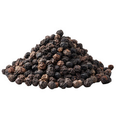 Obraz premium Minced black pepper, ground peppercorn pile isolated [Transparent Background PNG].