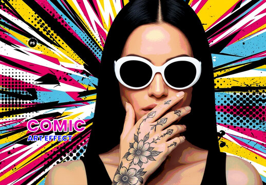 Colorful Comic Book Photo Effect