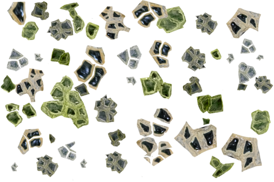 melon skin texture tile collection without background