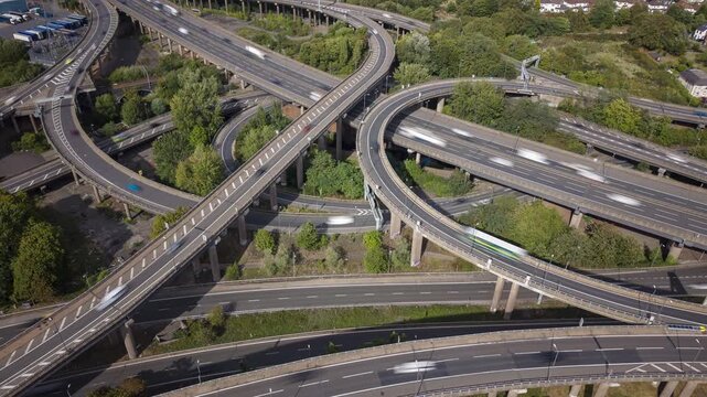 Hyperlapse of Spaghetti Junction, Birmingham, England