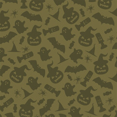 Halloween vector seamless pattern