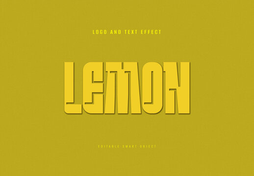 Lemon Block Text Effect