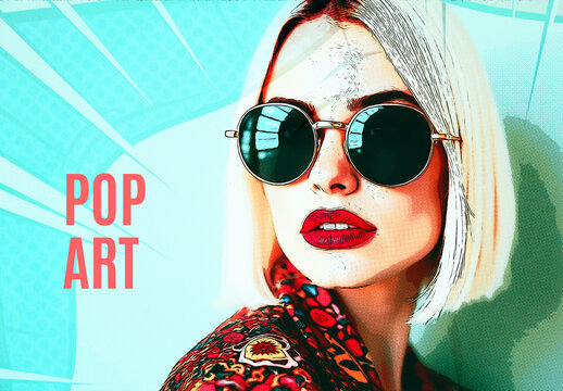Comic Pop Art Photo Effect