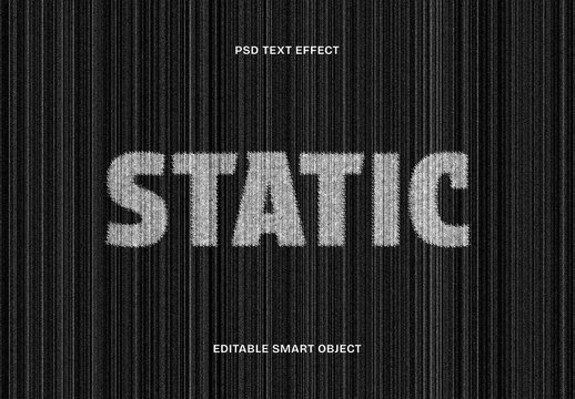Scanline Text Effect PSD Template