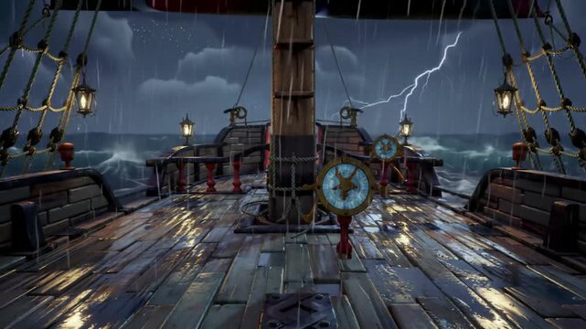 Stormy Pirate Ship Deck Loop