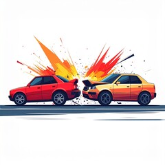 Car Collision Illustration