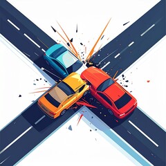 Car Collision Illustration