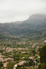 The panorama of Soller from Ses Tres Creus, Mallorca, Spain	