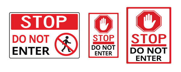 Do Not Enter Road Sign – Vector Safety Icon