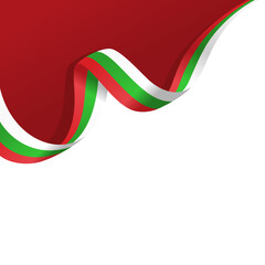 Bulgaria flag symbol wave ribbon