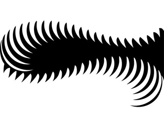 Abstract Vector Pattern Black on White Background. Swirled Design Element for Cover, Advertising, Packaging. Vector Background. Spiral. Sharp Curved Shapes