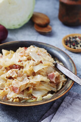 Southern Fried Cabbage, traditional dish in the South of the USA