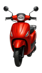 Aerodynamic moped featuring sleek fairings and a rear storage rack.