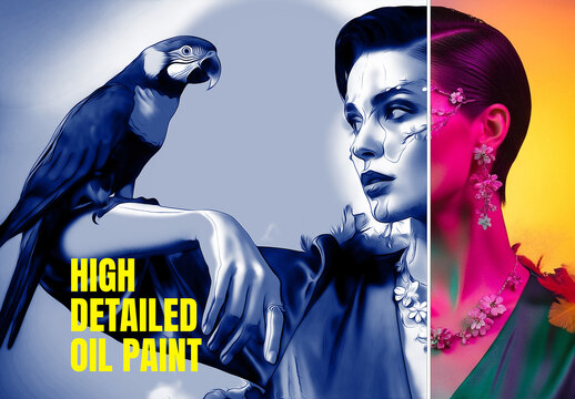 High Detailed Oil Paint Photo Effect