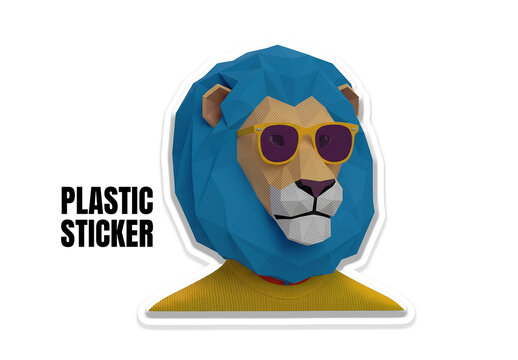 Plastic Sticker Photo Effect