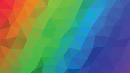Abstract geometric low poly design with vibrant cmyk colors and clean lines