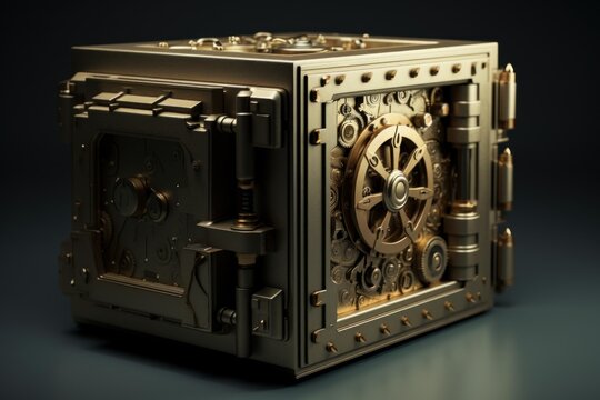 Secure vault safeguarding valuable assets, symbolizing financial security and protection