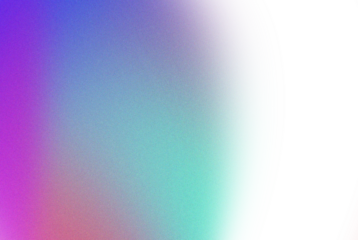 Abstract gradient transition from vibrant purple and blue to teal and black space isolated on transparent background