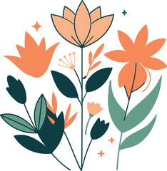 seamless pattern with flowers