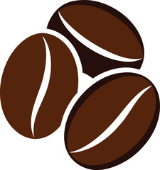 Coffee beans clip art on transparent background