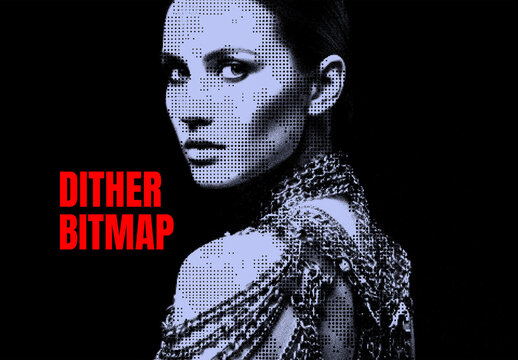 Dither Bitmap Photo Effect Template