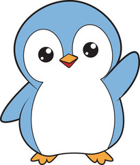 Cute Kawaii Antarctic Penguin Character