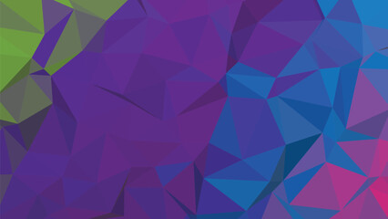 Abstract geometric low poly design with vibrant color gradients and sharp edges