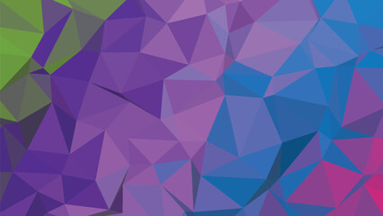 Abstract geometric low poly design with vibrant color gradients and clean lines