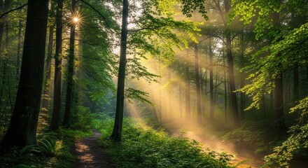 Forest Sunlight Rays