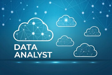 Cloud Concept Illustration for Data Analyst Background