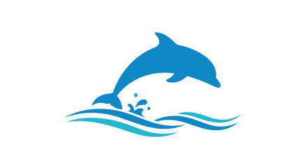 Dolphin jumping over waves in the ocean

