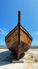 Restored Historic Wooden Ship Displaying Rich Maritime Heritage  