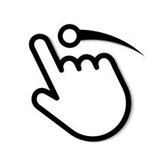 Swipe icon. Hand swipe gesture. Hand swiping. Vector graphic isolated icon EPS 10