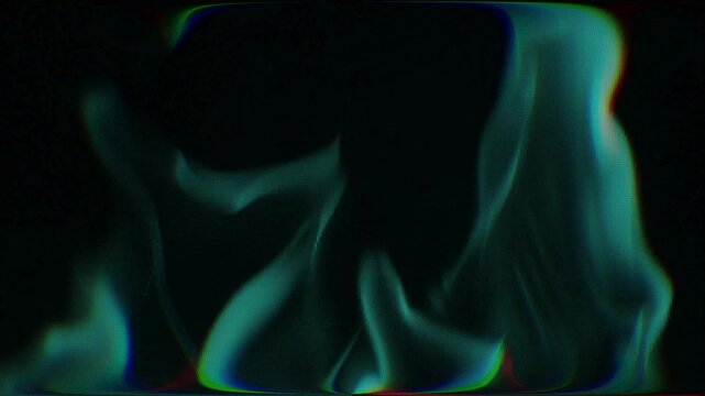 Cyan Digital Fire Background