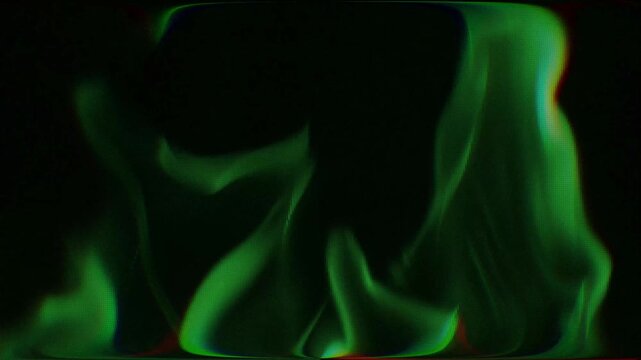 Green Digital Fire Background