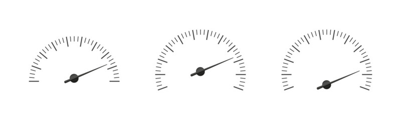 Car speedometer. Car dashboard. Car speed indicator icon. Isolated vector graphic EPS 10