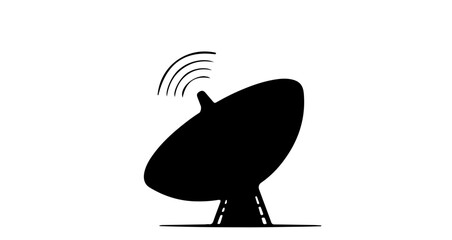 Dynamic satellite dish broadcasting signals into space, symbolizing communication, data, and global connectivity for technology projects