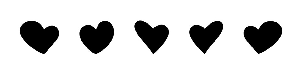 Heart shape. Nubes vector icon. Love symbol. Heart icons. different heart shape. Vector graphic EPS 10