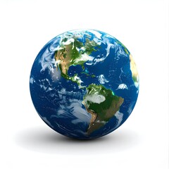 Fototapeta premium earth globe isolated on white background