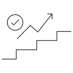 Step Up Icon, Step Up for Success, Taking Initiative for Growth, Empower Yourself to Rise Higher, Step Up and Lead with Confidence, vector