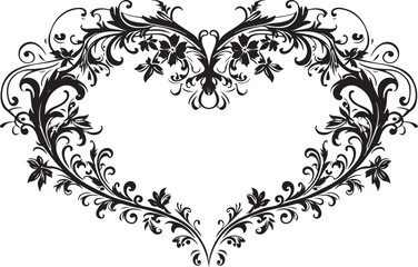 Floral Heart Outline Set for Crafts