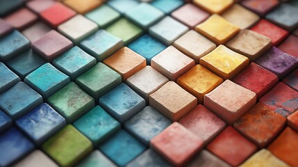 Colorful Chalk Pastels Array in Artistic Studio Bright Vibrant Colors