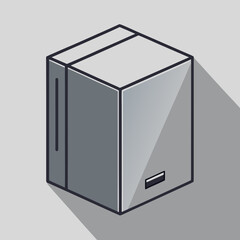 3d render of a modern building cube
